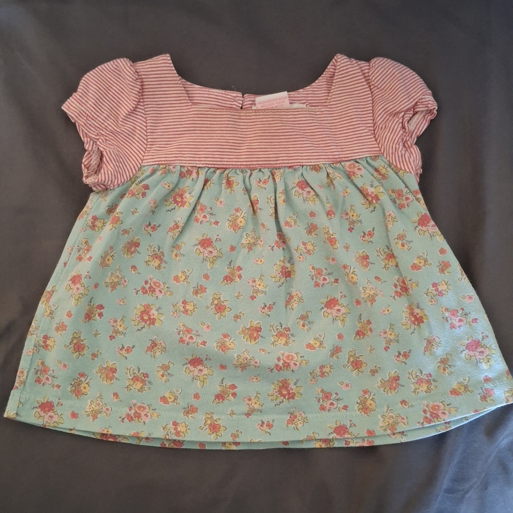 Floral and Striped Kids Blouse